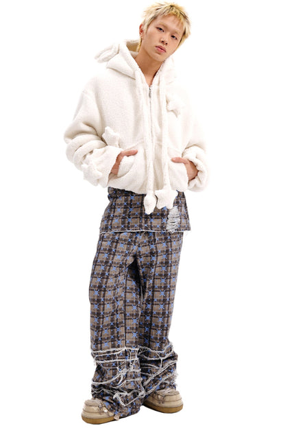 Skull Checkered Hakama Pants