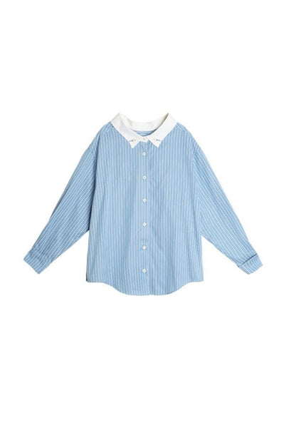 Retro Lapel Loose Shirt