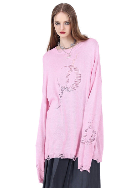 Original Electric Mesh Long Sleeve Long Top