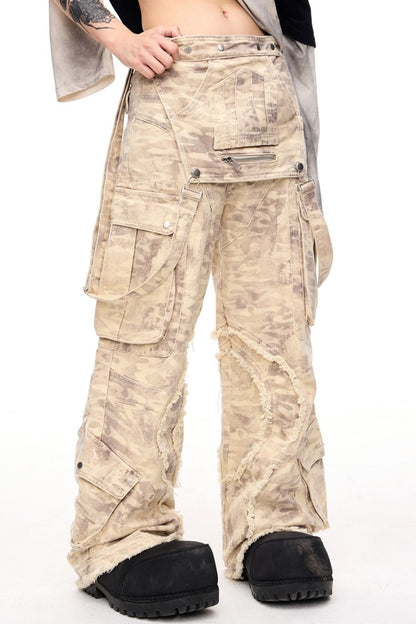 Camouflage Multi-Pocket Cargo Overalls