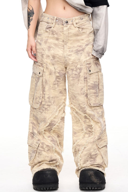 Camouflage Multi-Pocket Cargo Overalls