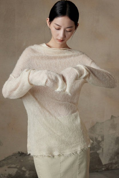 One-Shoulder Long-sleeve Top