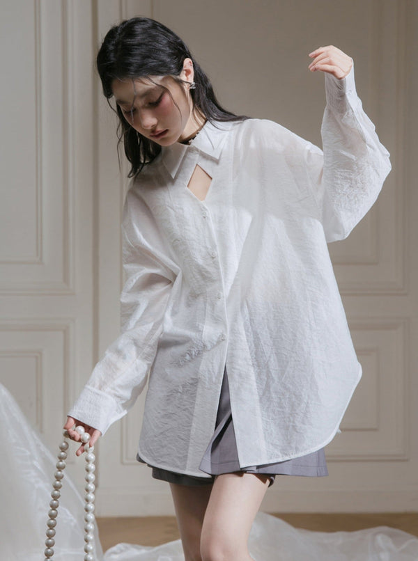 Purple Sunscreen Lyocell Shirt