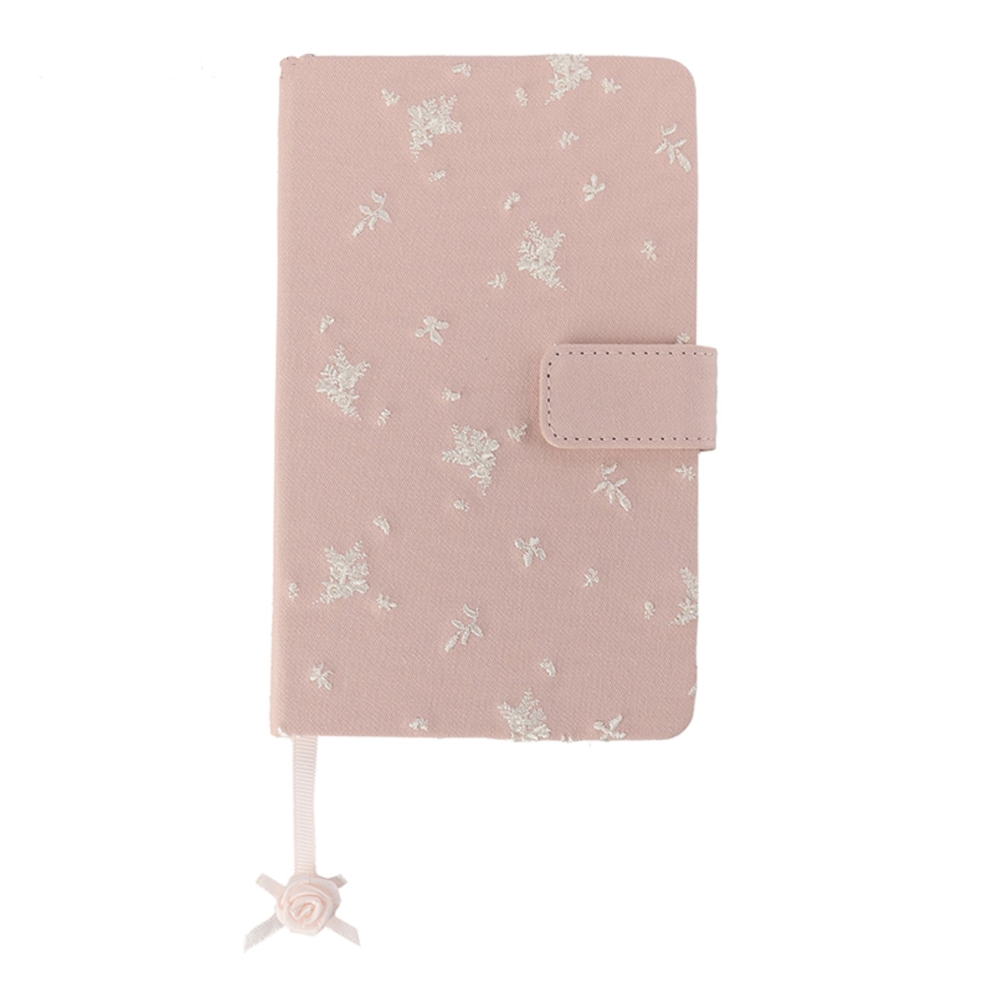 Handmade Rose Stitch Fabric Journal Notebook