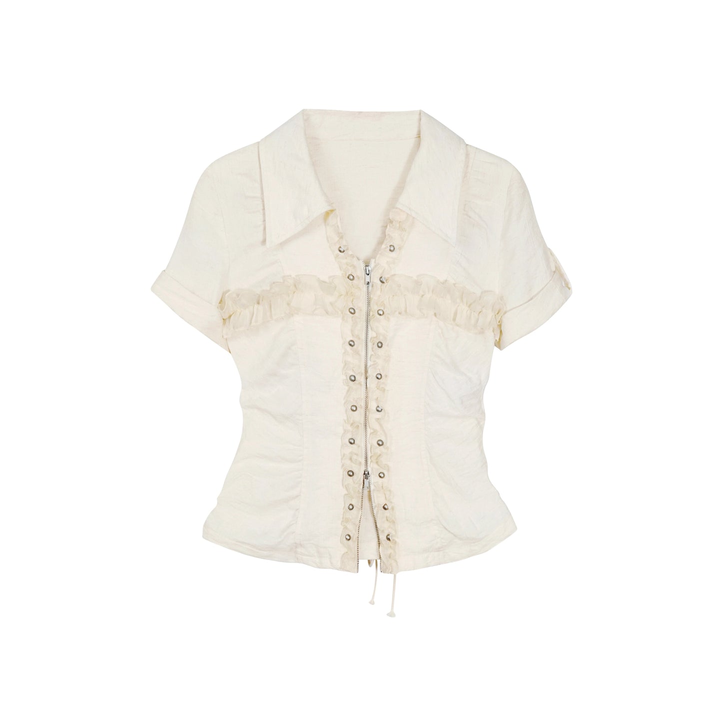 Vintage Lace Pleated Blouse