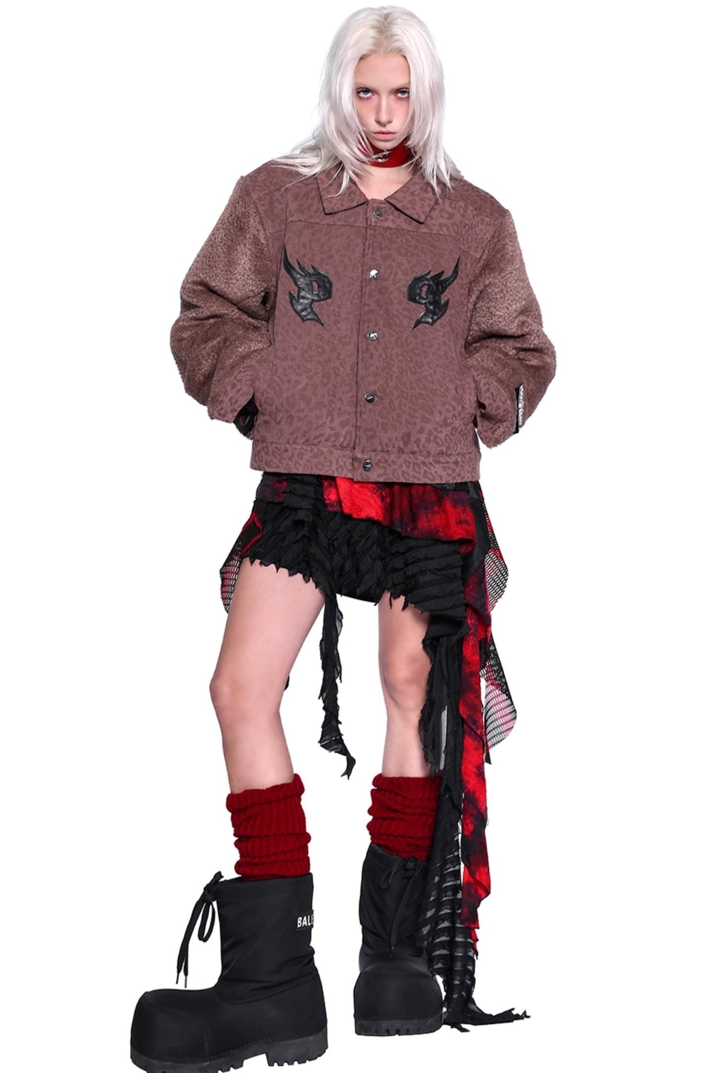 Layered Rock Punk Mini Skirt