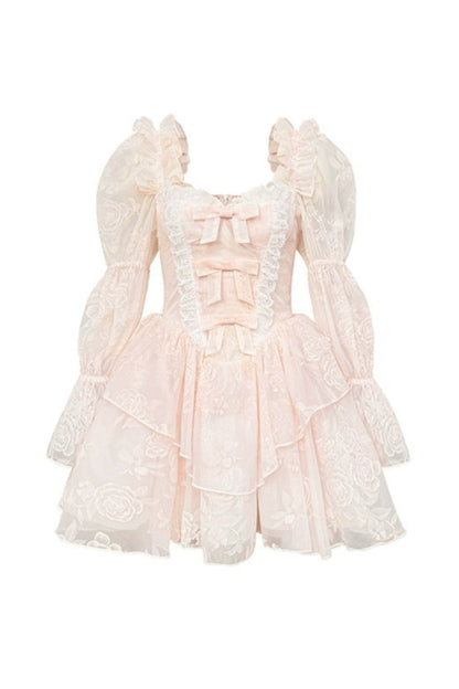 Rose Bow Long Sleeve Fairy Dress