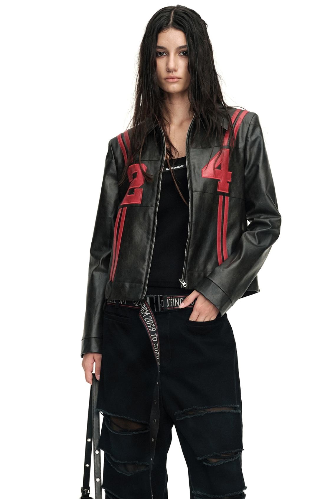 Punk Digital Leather Jacket