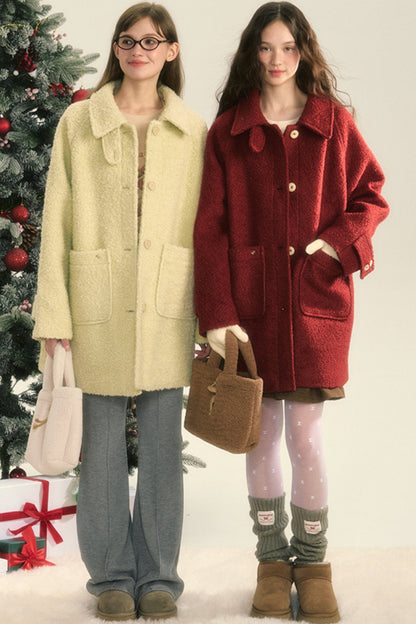 Lazy Wool Raglan Sleeve Coat