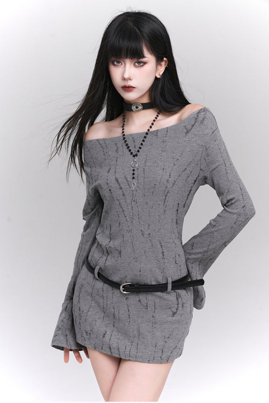 Sweet & Spicy One-Shoulder Knit Dress