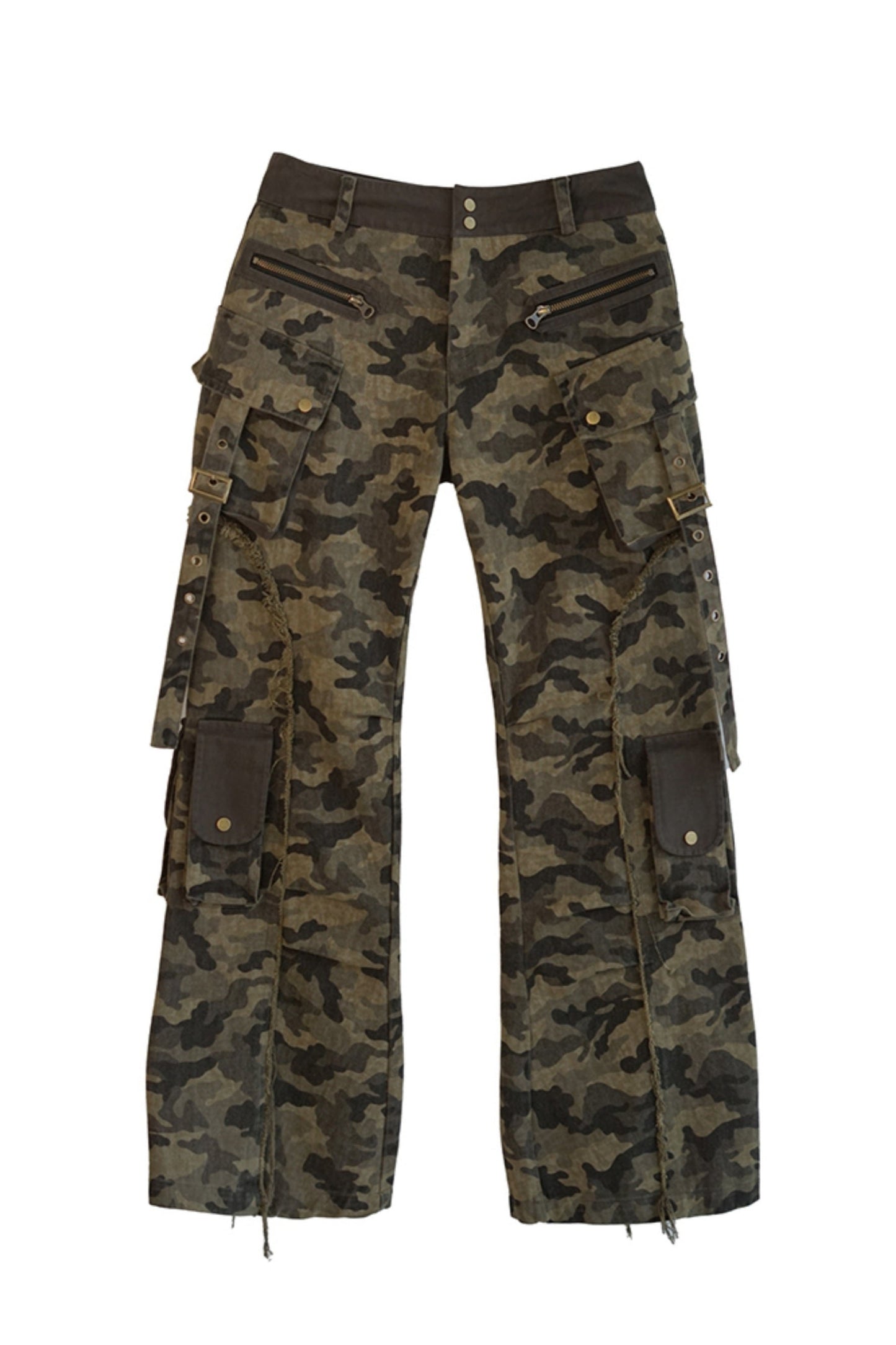 Multi-Pocket Low Rise Cargo Pants