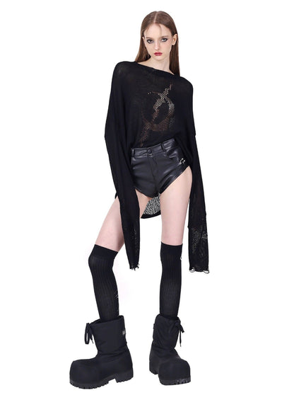 Original Electric Mesh Long Sleeve Long Top