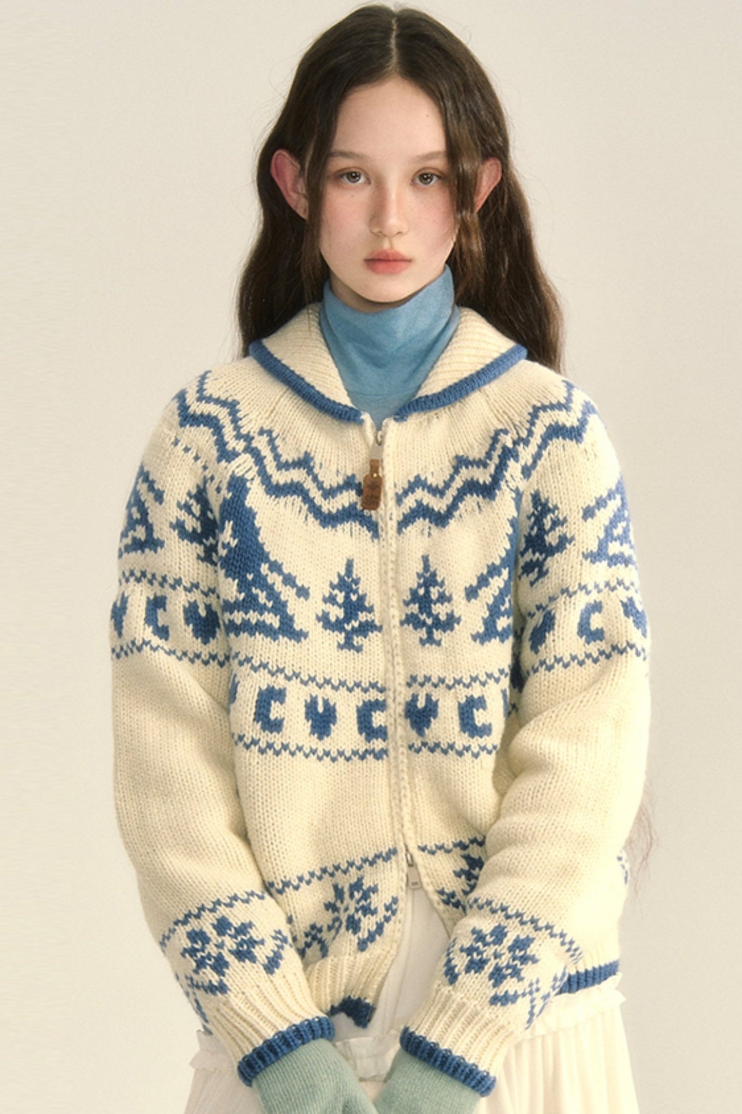 Nordic Fair Isle Knit Cardigan