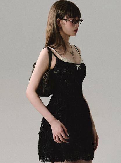 Three-dimensional Embroidery Slip Dress