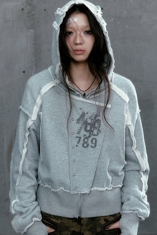 Panelled Hooded Sweatshirt