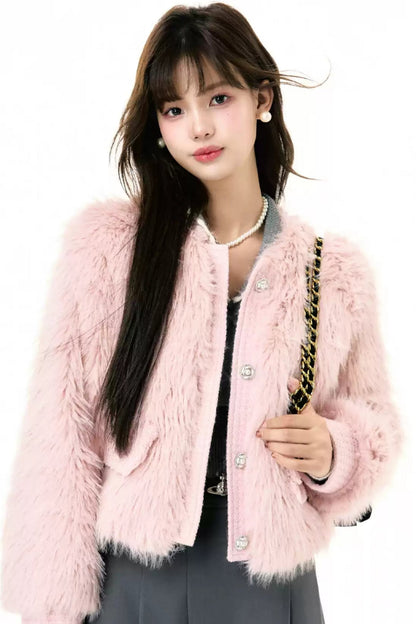 Warm Faux Fur Short Jacket