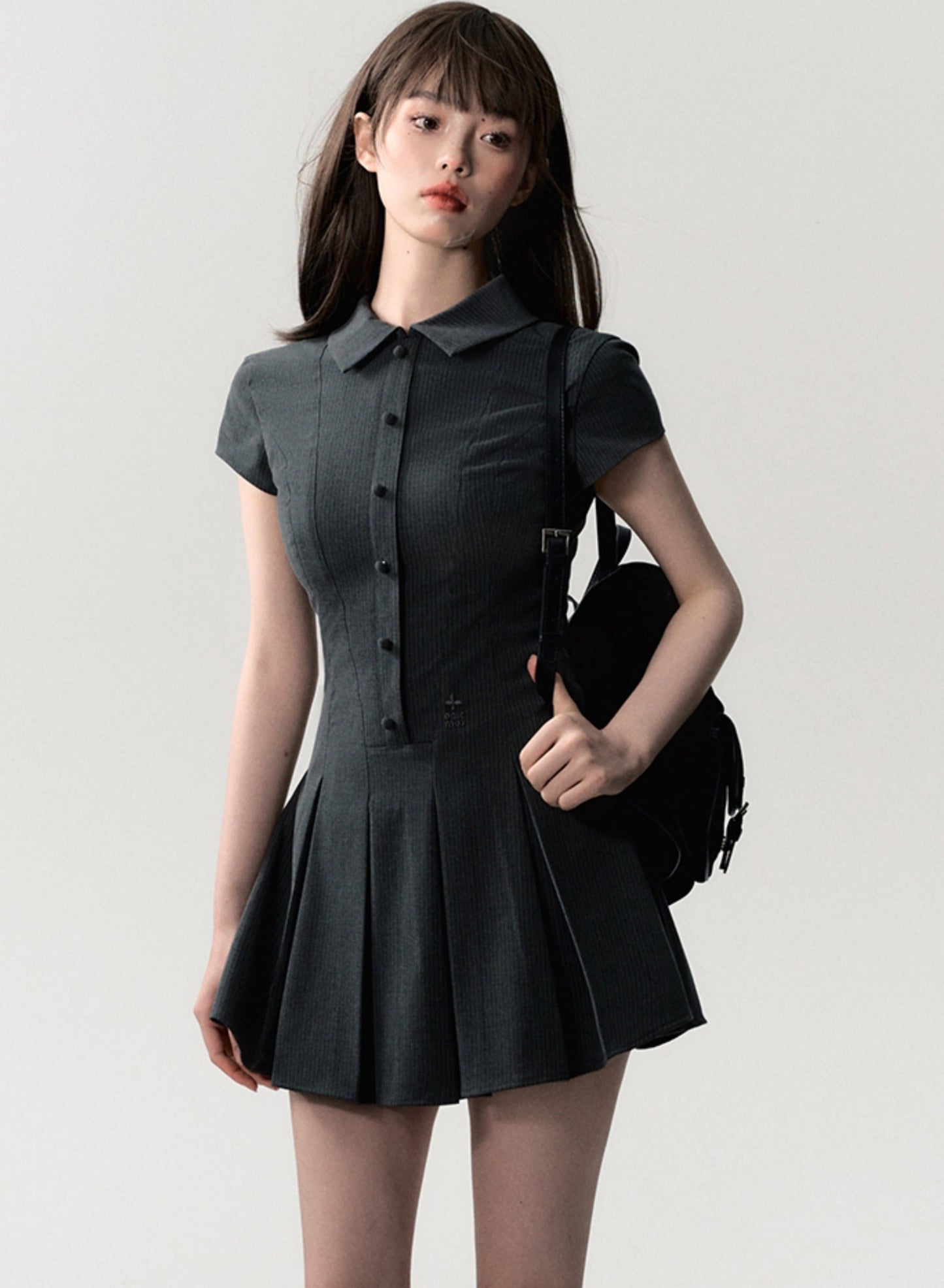 Short Sleeve College Suit Dress