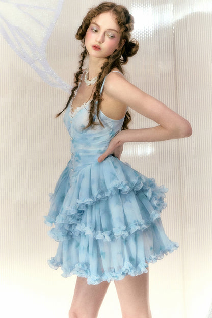 Dreamy Blue Butterfly Sundress