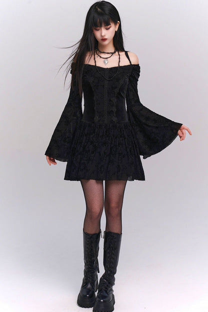 Halloween Gothic Shoulder Dress