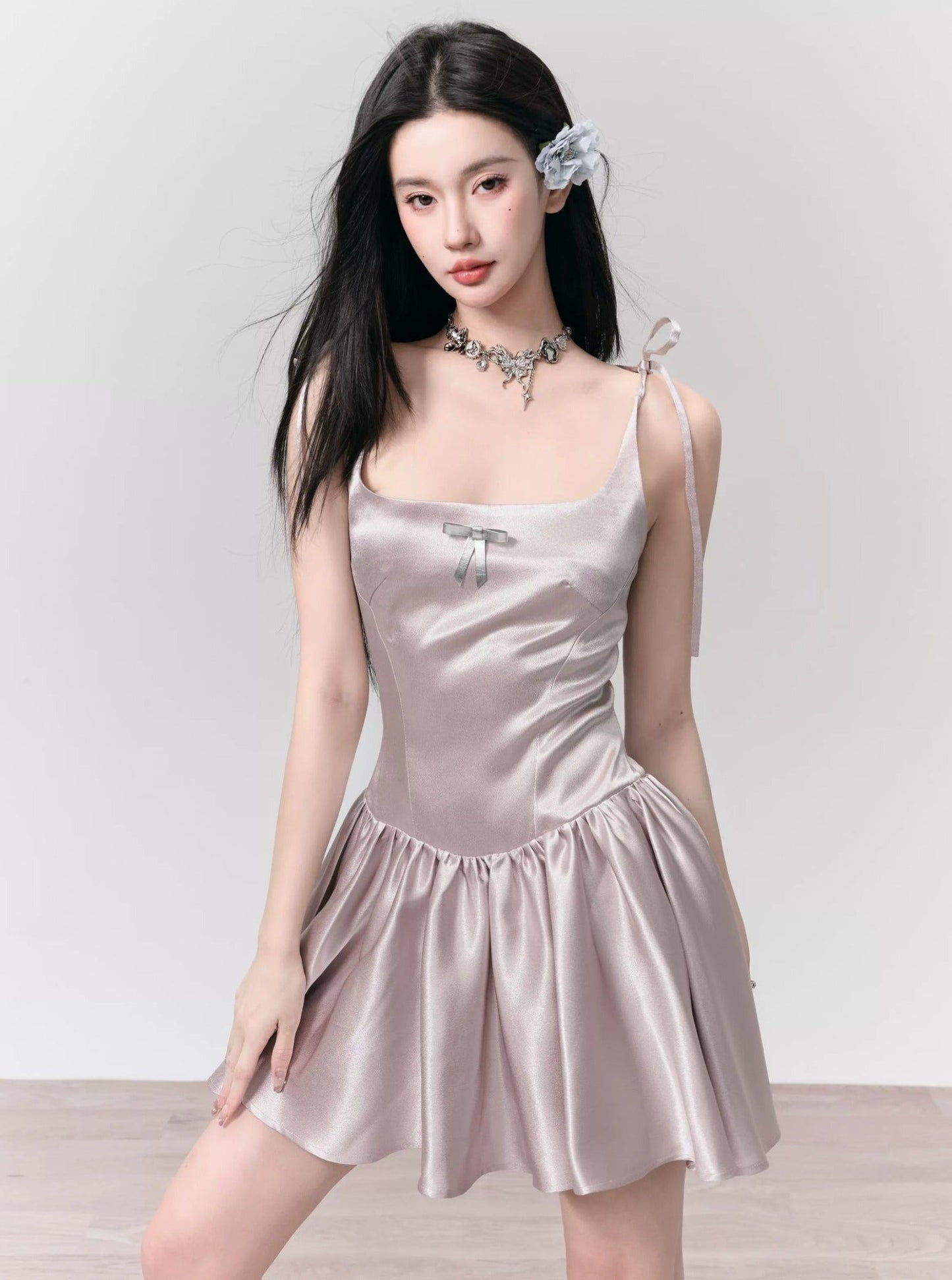 Champagne Latte Silver Pink Dress