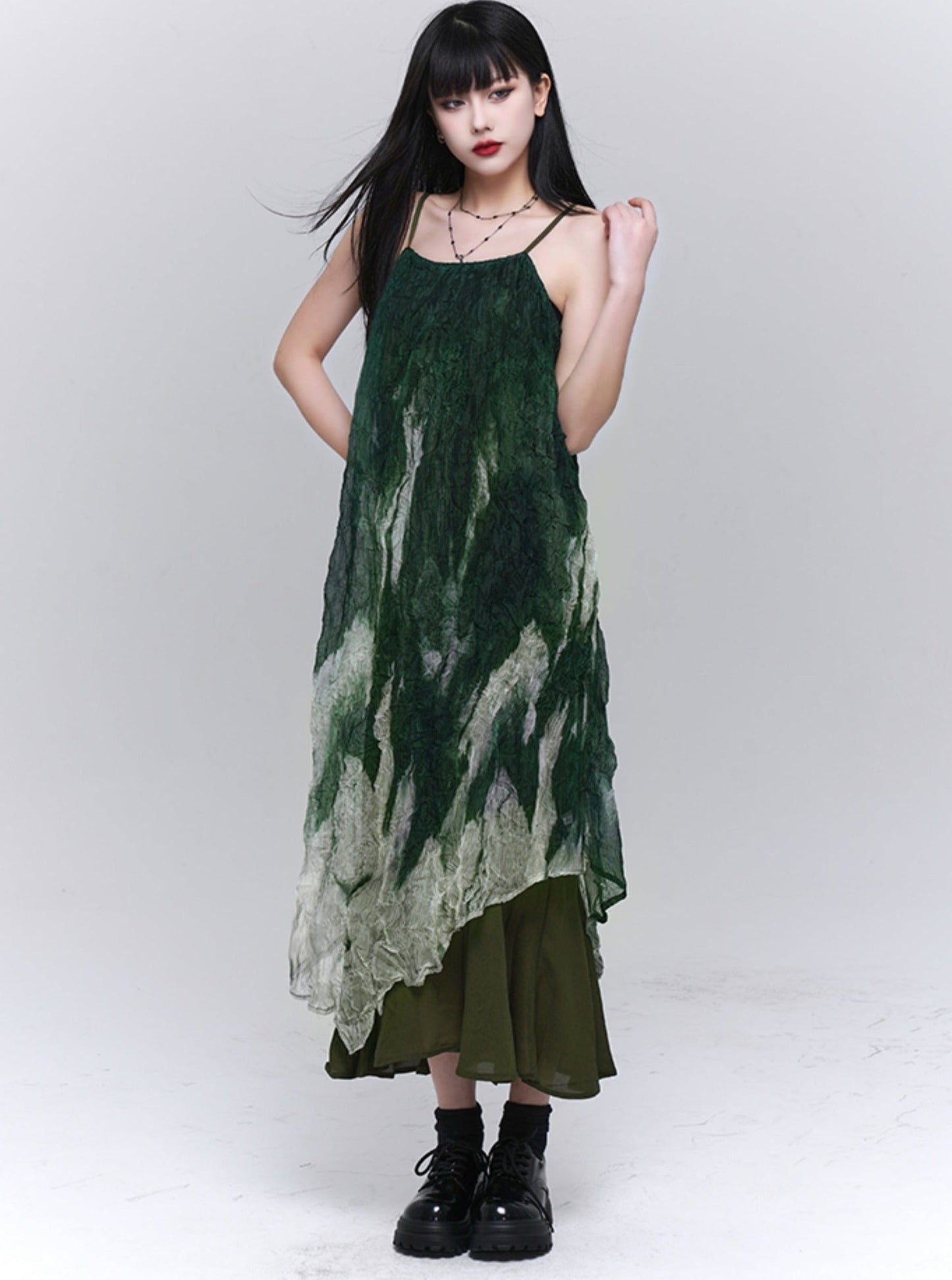 Chic Green Slip Dress