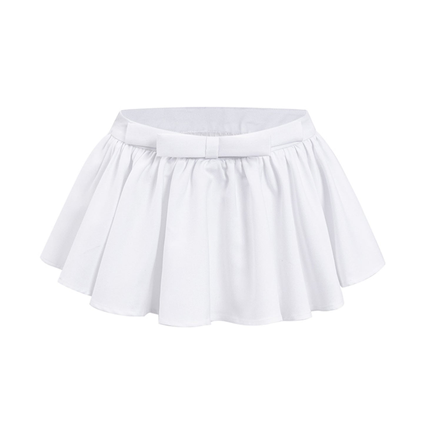 Satin Pleated Mini Skirt