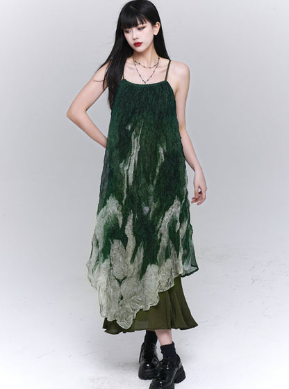 Chic Green Slip Dress