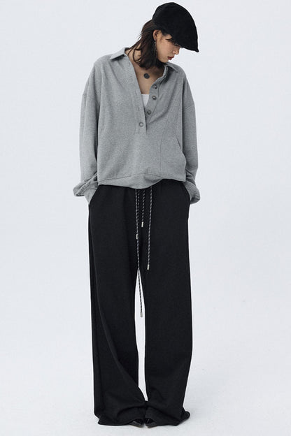 Double Cord Wide-leg Sweatpants