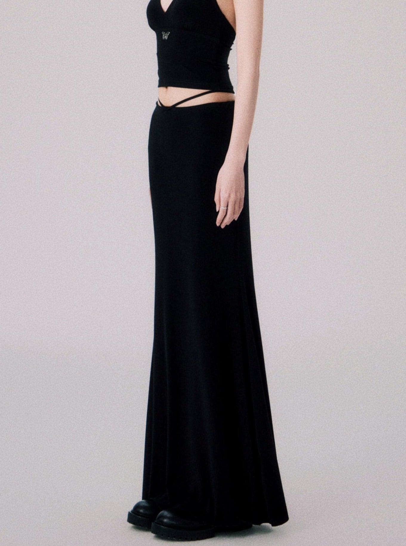 Summer Slim Low Waist Maxi Skirt Set-Up