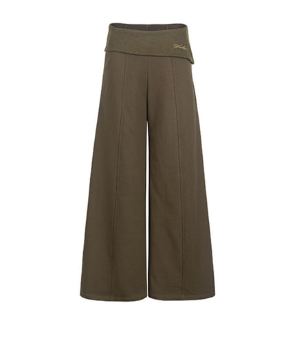 High-Waist Knit Wide Pants