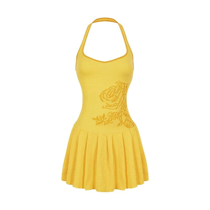 Summer Sweet Knit Halter Dress