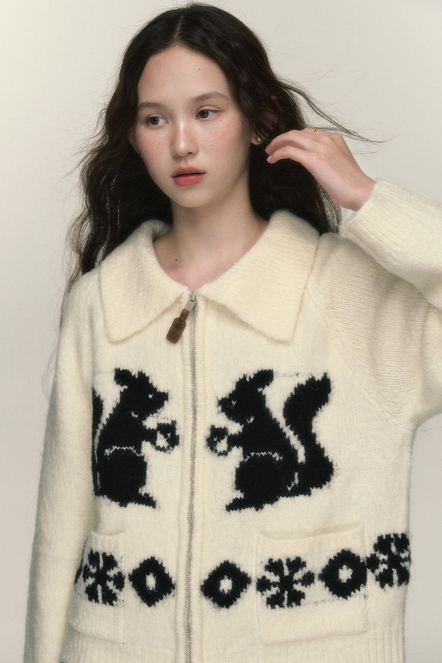 Squirrel Knit Alpaca Sweater