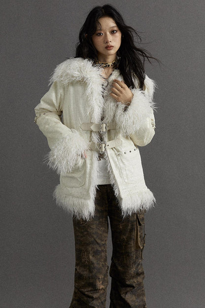 Baroque Panel Fur Jacket