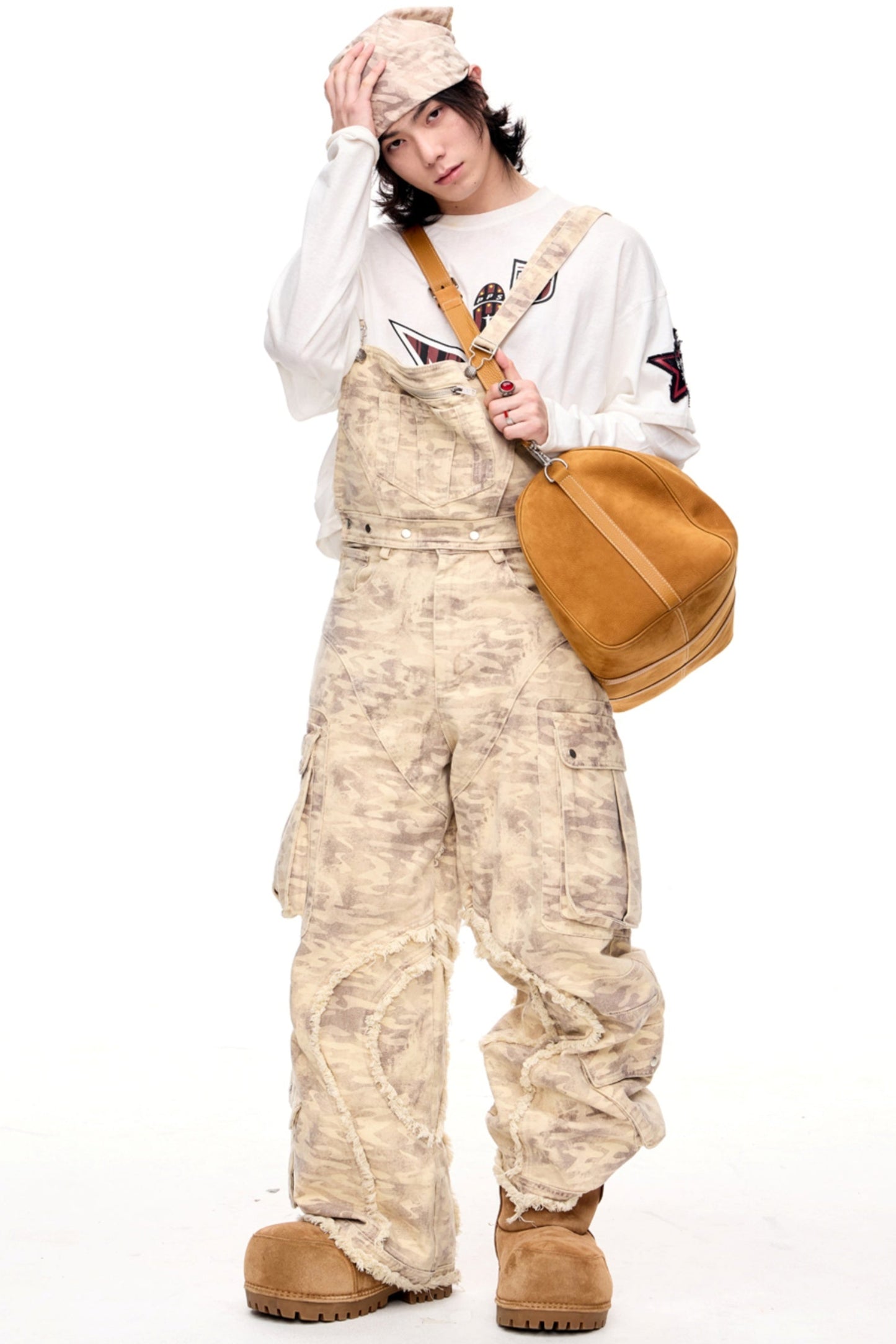 Camouflage Multi-Pocket Cargo Overalls