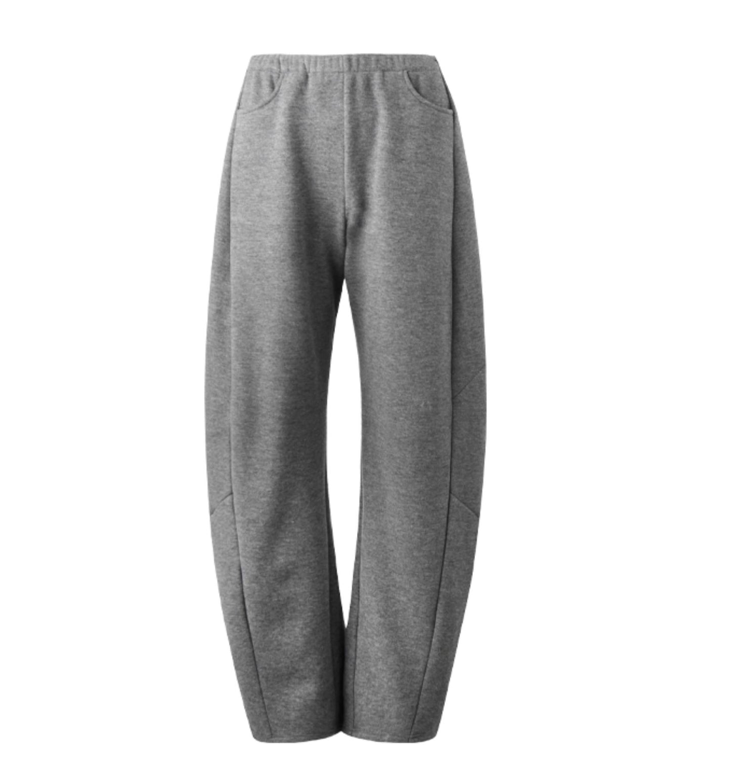 Split Curved Leg Fleece Pants