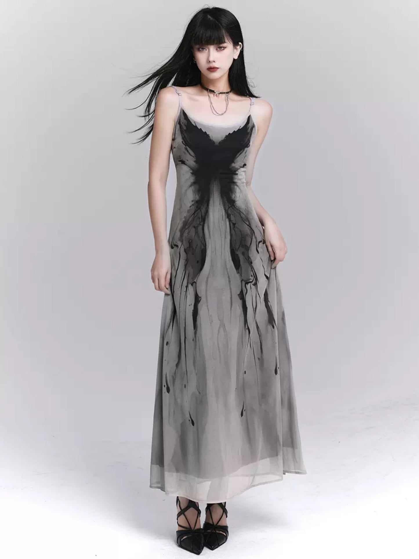 Gray Slip Niche Designer Dress