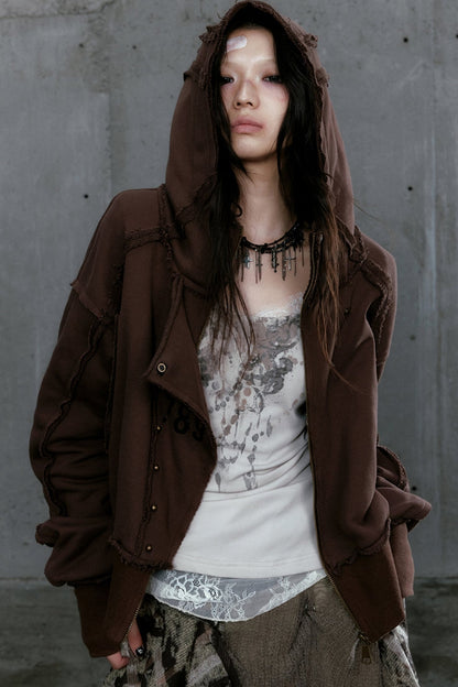 Panelled Hooded Sweatshirt