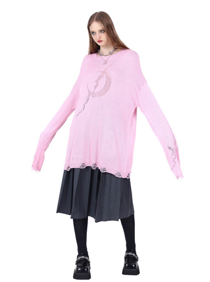 Original Electric Mesh Long Sleeve Long Top