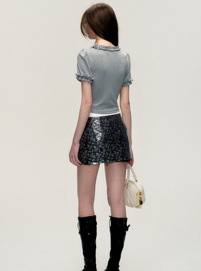 Sequin Resort Banquet Sense Skirt