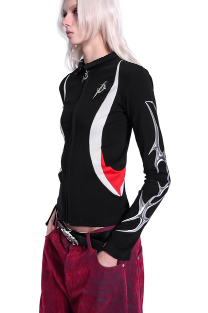 Zippered Racing Babes Top