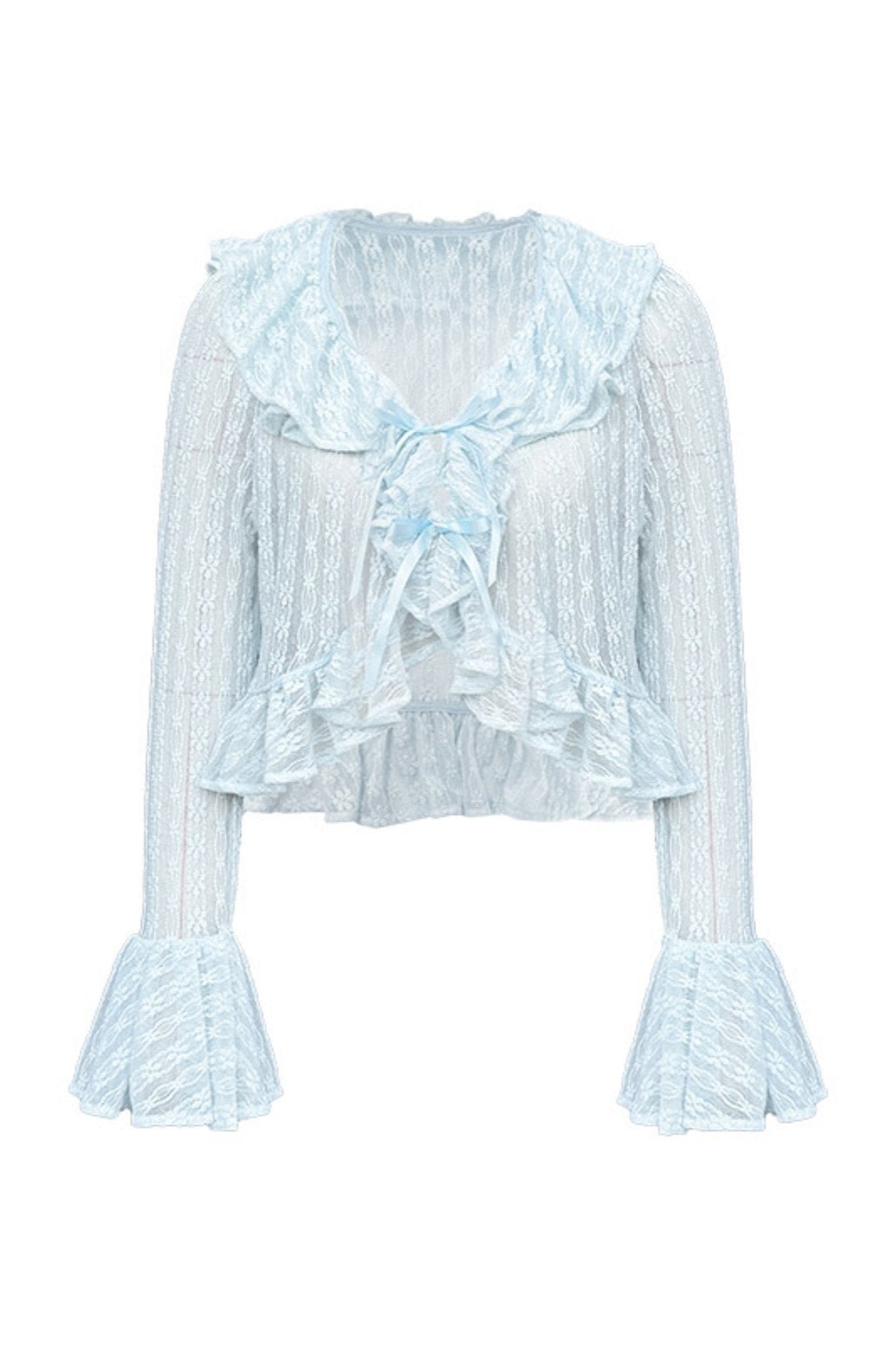 Ruffle Knit Resort Style Cardigan