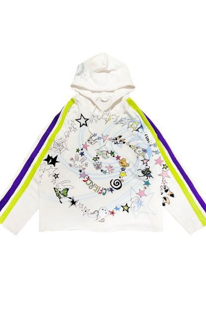 Spiral Graffiti Print Sweatshirt