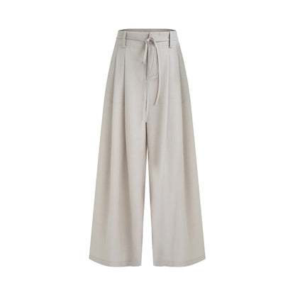 Summer Pleated Wide-Leg Pants