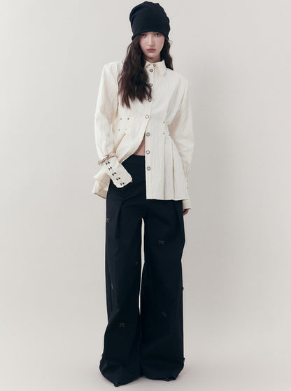 Chinese Style Genesis Pleated Shirt