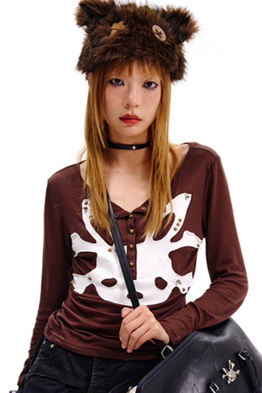 Bunny Skull Long Sleeve Top