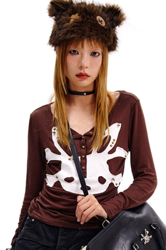 Bunny Skull Langarmshirt 