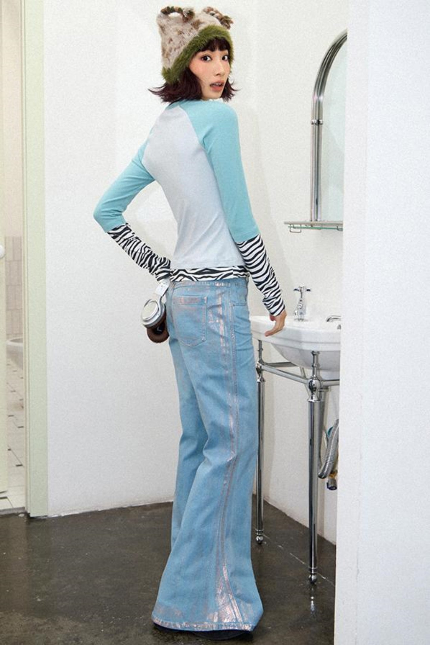 Distressed Light Blue Pants