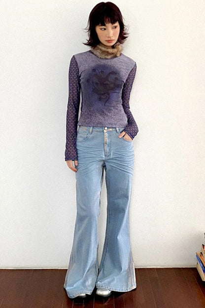 Distressed Light Blue Pants