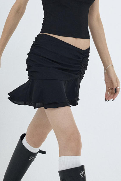 Elegant Ruffle Design Skirt