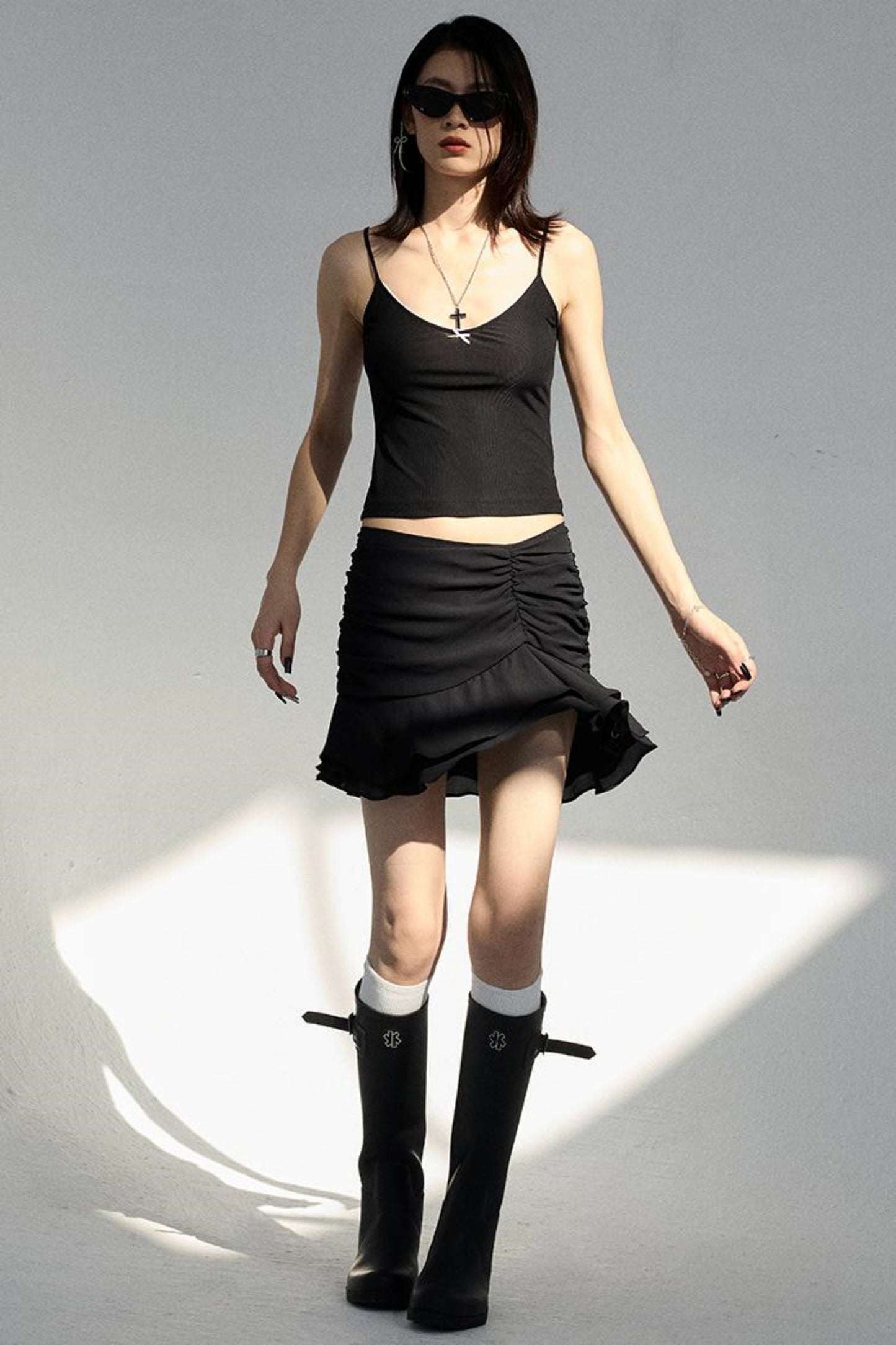 Elegant Ruffle Design Skirt